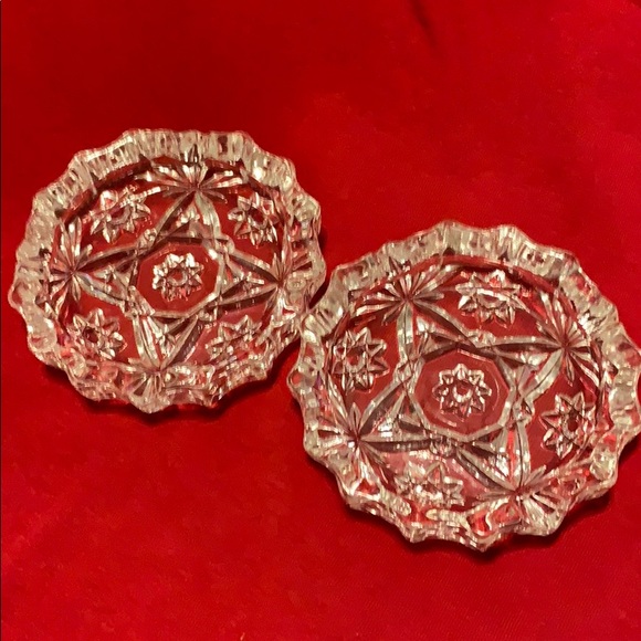 Vintage cut glass ashtray/candle holder - Picture 1 of 5